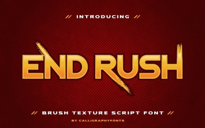 Schriftart für End Rush Display-Pinsel