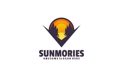 Sunmories Gradiënt Logo-stijl
