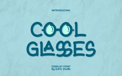 Coole Brillen-Cartoon-Display-Schriftart