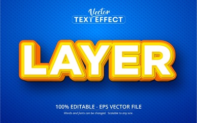 Lager - redigerbar texteffekt, tecknad teckensnittsstil, grafikillustration