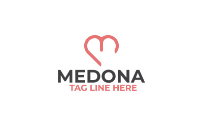 Medona M betűs logó tervezősablon