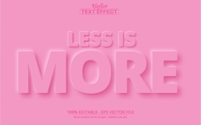 Meno è meglio: effetto testo modificabile, stile carattere cartone animato, illustrazione grafica