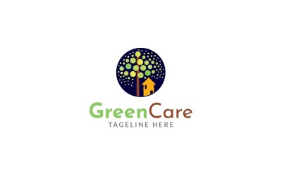 Modèle de conception de logo de soins verts