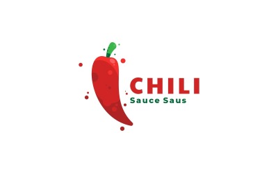 Modèle de logo simple chili