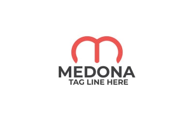 Modelo de design de logotipo de letra Medona M