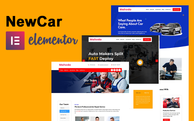 Newcar - Araba yıkama ve tamirci Elementor WordPress Teması