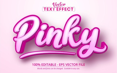 Pinky - redigerbar texteffekt, tecknad film och speltypsnittsstil, grafikillustration
