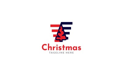 Plantilla de diseño de logotipo de árbol de Navidad