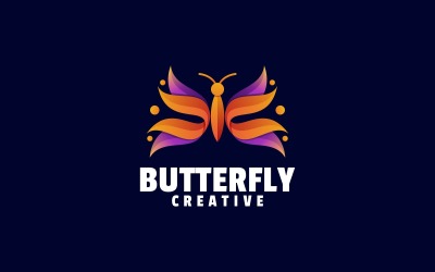 Vector Logotyp Butterfly Gradient Style