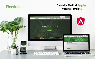 Weedcan - Cannabis Medical Angular Website-Vorlage
