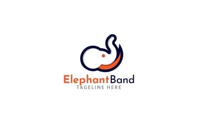 Elephant Band Logo Design Template
