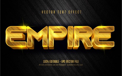 Empire — edytowalny efekt tekstowy, teksturowane złote czcionki, ilustracja graficzna