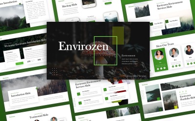 Envirozen Environmen Uniwersalny szablon PowerPoint