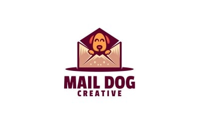 Mail Dog Proste Logo Maskotki