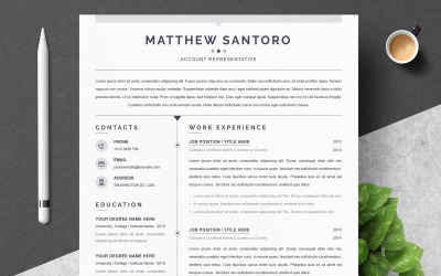 Matthieu / Modèle de CV propre
