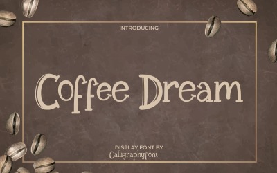 Kaffe dröm texturerat display teckensnitt