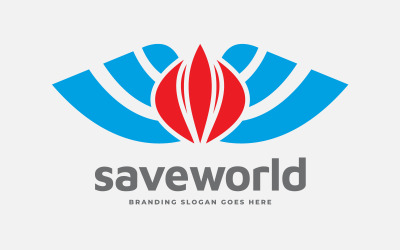 Save the World - W Logo Template