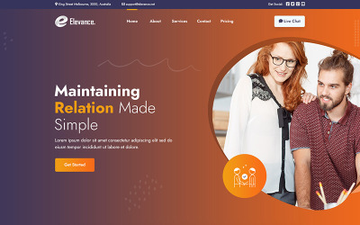 Elevance - 公共关系机构 PSD 模板