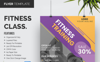 Fitnesskurs - Flyer Vorlage