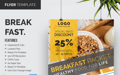 Frühstückspaket - Flyer Vorlage