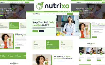 Nutrixo - Modèle HTML5 de nutrition, de régime et de recette
