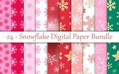 Papier numérique motif flocon de neige, motif flocon de neige
