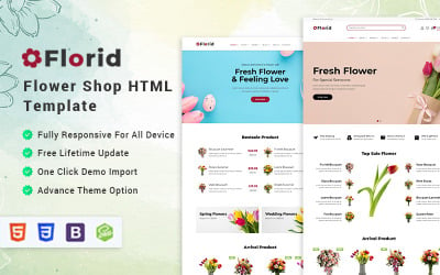 Флорид - HTML-шаблон цветочного и флористического магазина