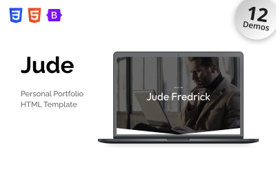 Jude – Személyes portfólió nyitóoldalsablonja