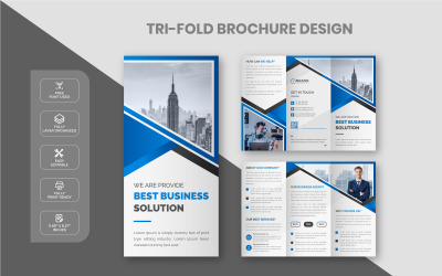 Креативный корпоративный бизнес Trifold Brochure Design Template