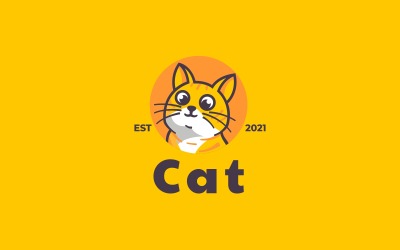 Szablon Logo Prosty Kot Maskotka