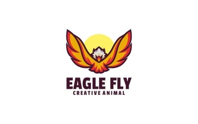 Eagle Fly Simple Mascot logó