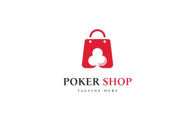 Modelo de logotipo moderno da loja de pôquer