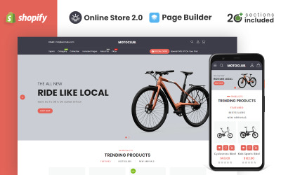 Negozio di ricambi auto Motoclub Shopify Theme
