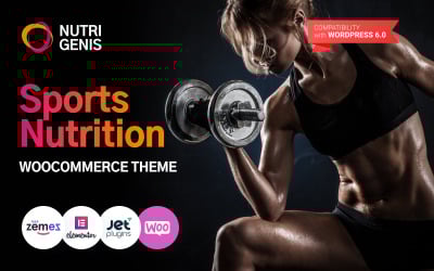 Nutrigenis - Sports Nutrition WordPress Theme for Fitness Website