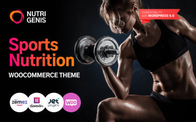 Nutrigenis – WordPress-Theme für Sporternährung auf Fitness-Websites