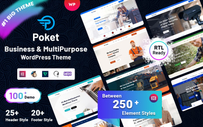 Poket — деловая и многоцелевая адаптивная тема WordPress