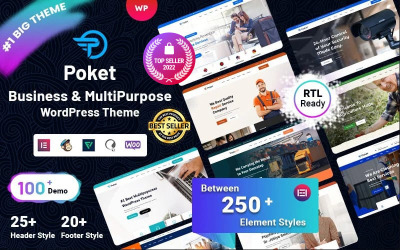 Poket - Responsivt WordPress-tema för företag och flera ändamål