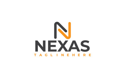 Nexas N betűs logó tervezősablon
