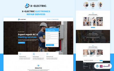 Шаблон цільової сторінки X-Electric Services Elementor
