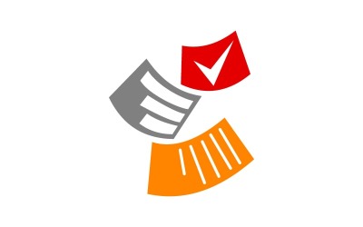 Contabilità Contabilità rapporto cartaceo logo design template vector