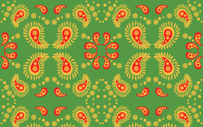 Цветочный узор в стиле пейсли bvg