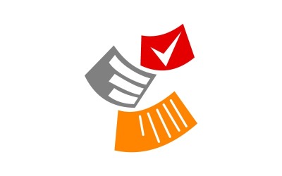 Defter Tutma Muhasebe kağıt raporu logo tasarım şablonu vektörü