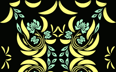 Floral folk damask pattern Fantasy flowers Floral geometric fantasy fdsa