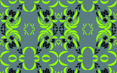 Floral folk damask pattern Fantasy flowers Floral geometric fantasy wer