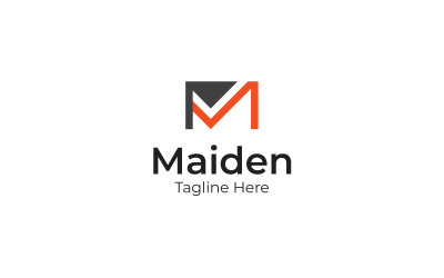 M brief Maiden Logo ontwerpsjabloon