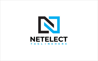 Modèle de conception de logo de lettre Netelec N
