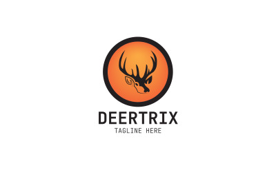 Modello di progettazione del logo di cervo Deertrix