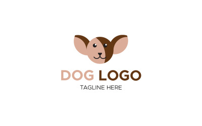 Plantilla de diseño de logotipo de cachorro de perro