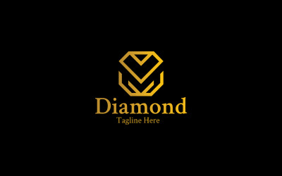 Plantilla de diseño de logotipo de diamante