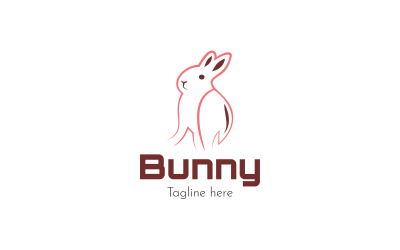 Vecteur de modèle de conception de logo lapin lapin